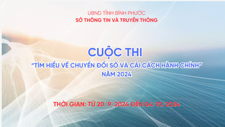 PHÁT ĐỘNG THAM GIA "HỘI THI TRỰC TUYẾN TÌM HIỂU VỀ CHUYỂN ĐỔI SỐ VÀ CẢI CÁCH HÀNH CHÍNH" NĂM 2024